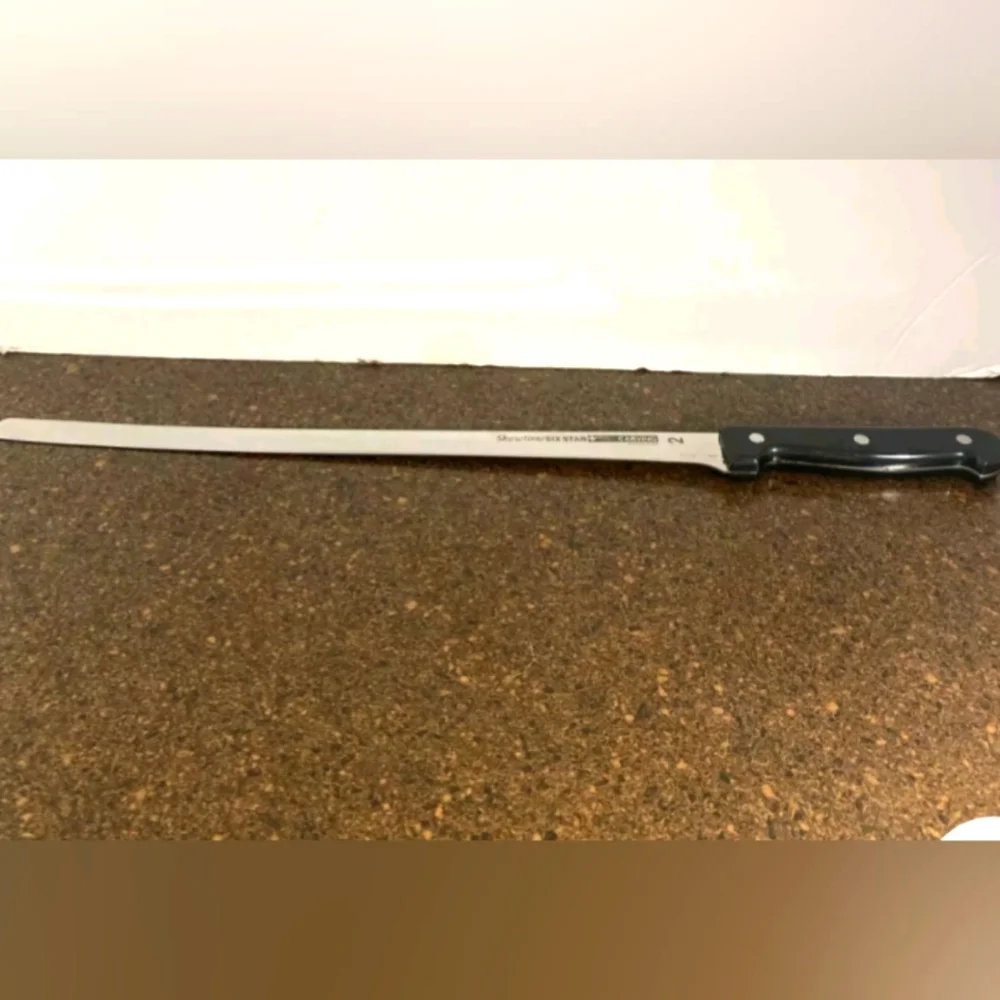 Kitchen Carving Knife New Ronco Showtime Six Star #2 Stainless Steel 12.25